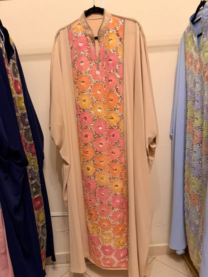 Beige Ward Al Layl Abaya