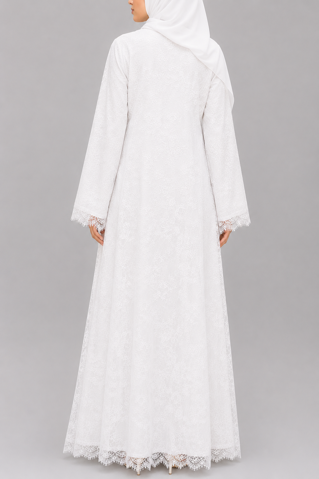 White Sheer abaya