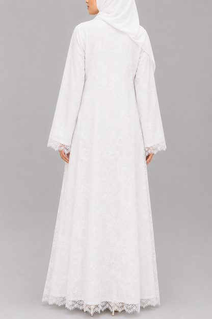 White Sheer abaya