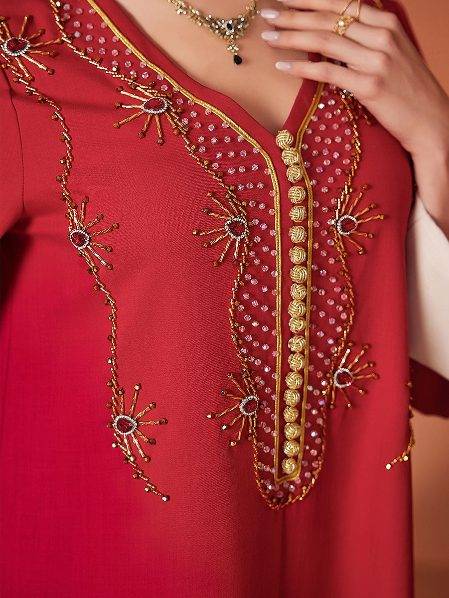 BA4117 Red Ruby Jalabiya