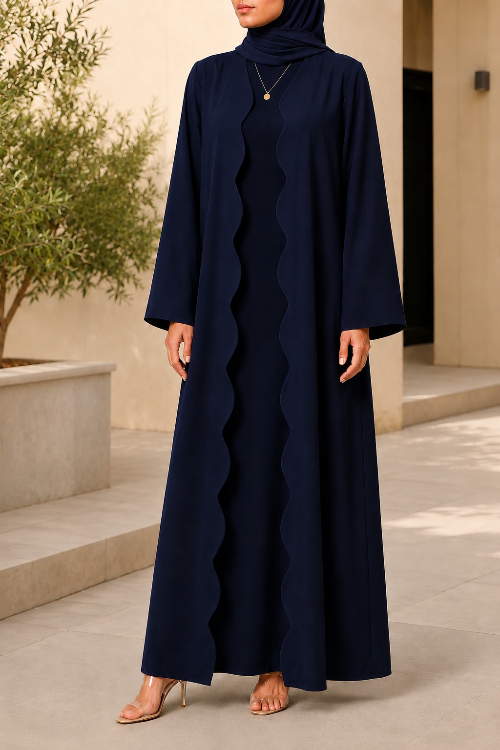Blue Wave Abaya