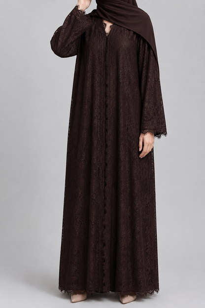 Brown Sheer abaya