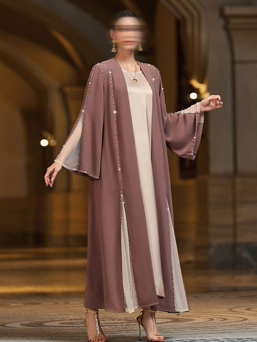 BA4078 Purple Pristine Abaya