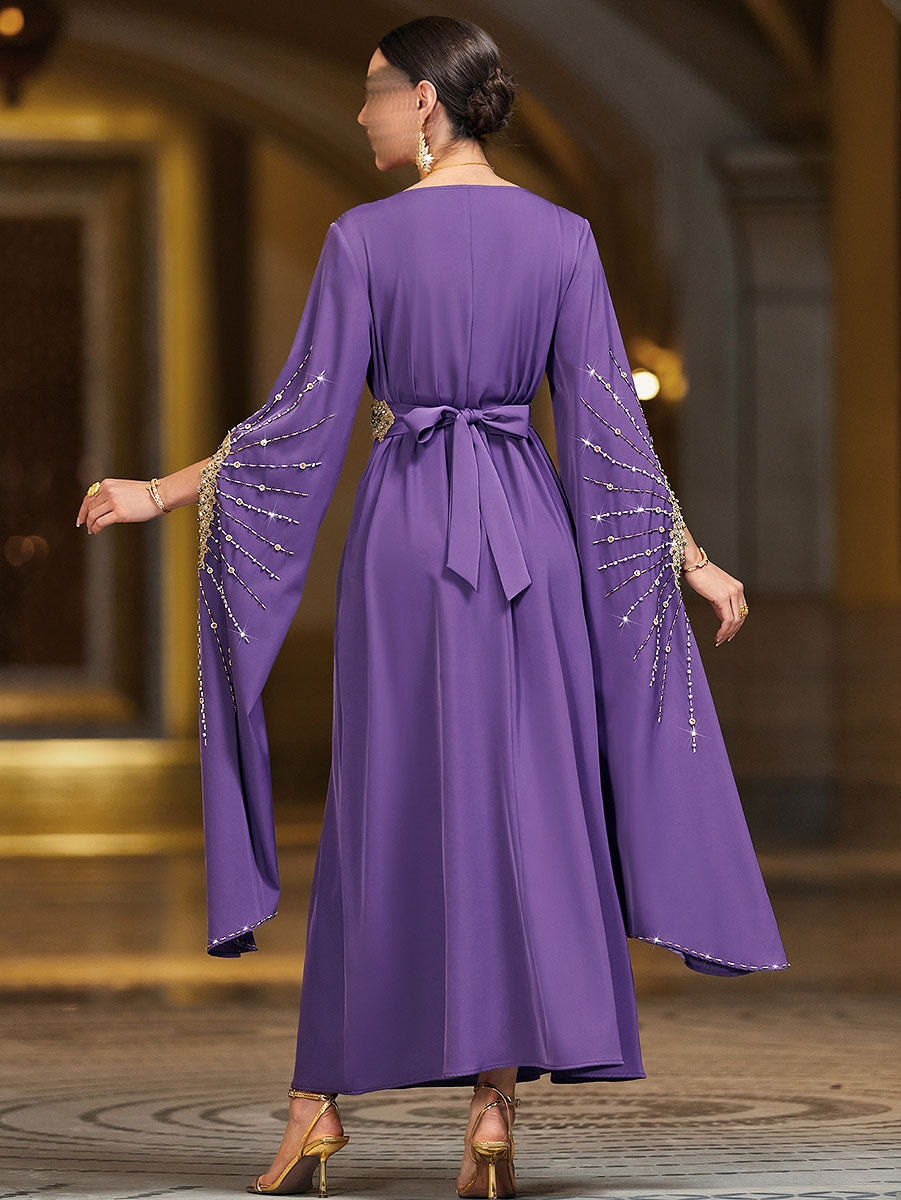 BA4006 Purple Amira Jalabiya