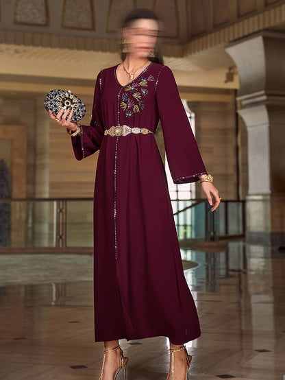 BA4126 Dark Red Edenic Jalabiya