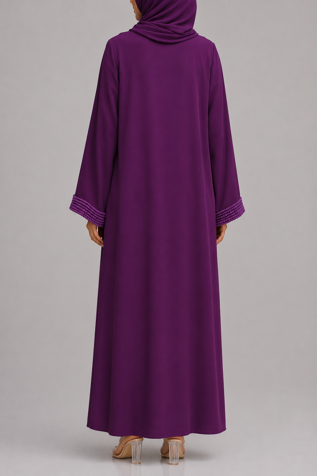 Purple lace abaya
