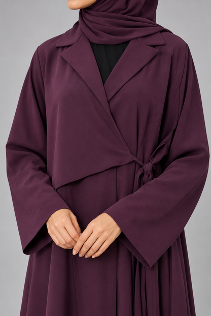 Purple Coat Abaya