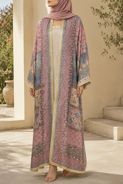 Muted fuchsia Zareen Abaya