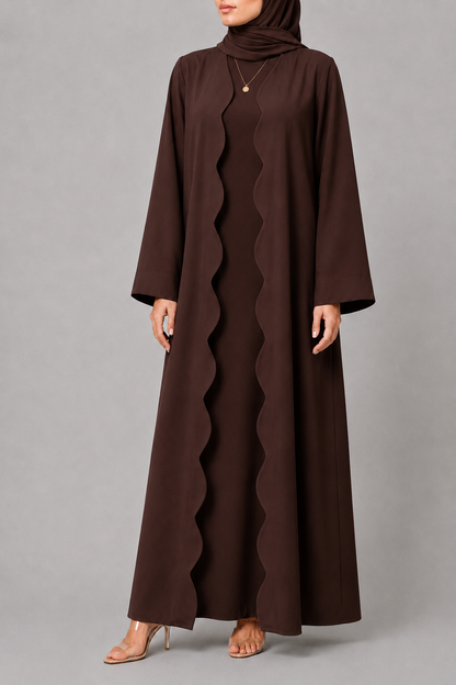 Brown Wave Abaya