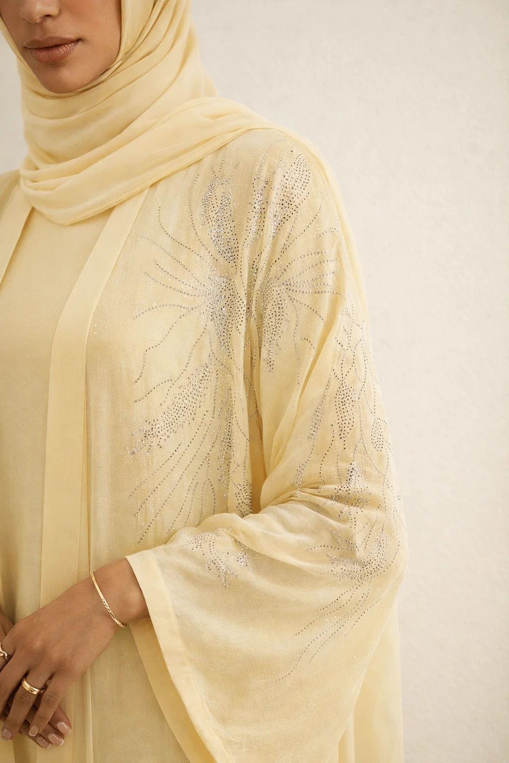 Butter Yellow Elaris Abaya