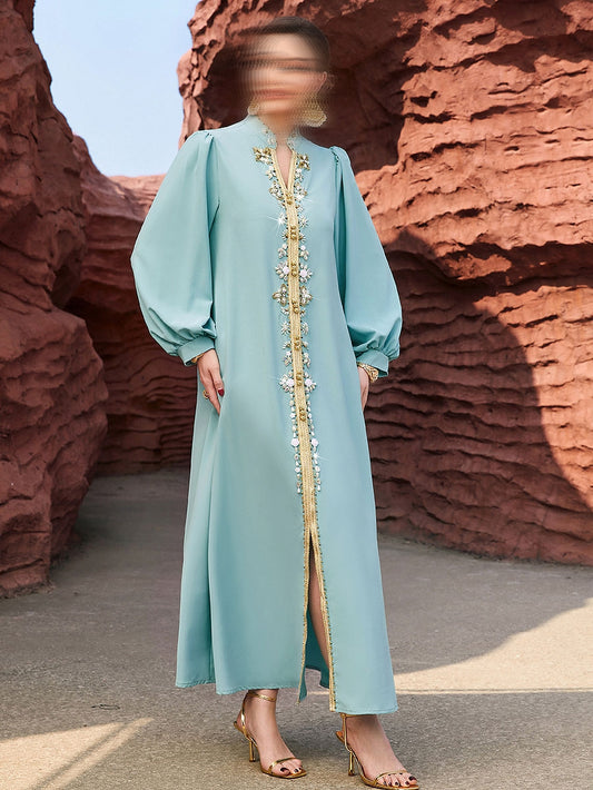 BA4068 Green  Prehnite Dress