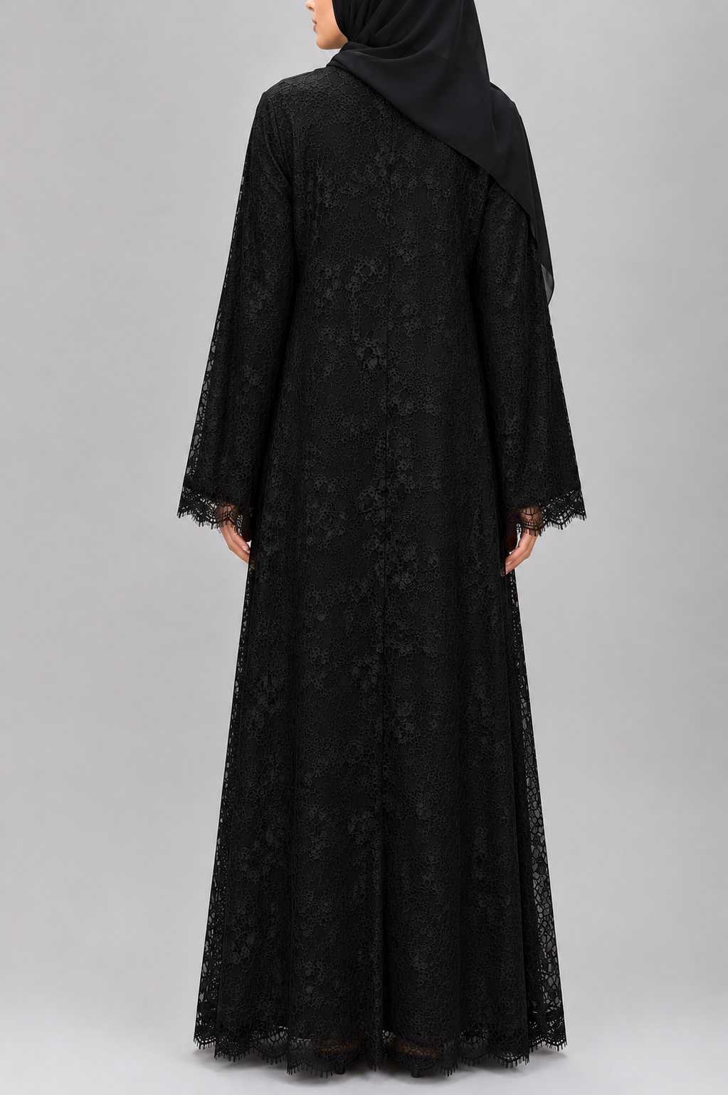 Black Sheer abaya