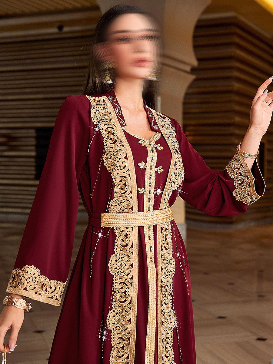 BA4023 Dark Red Solstice Jalabiya
