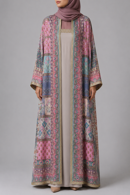Muted fuchsia Zareen Abaya