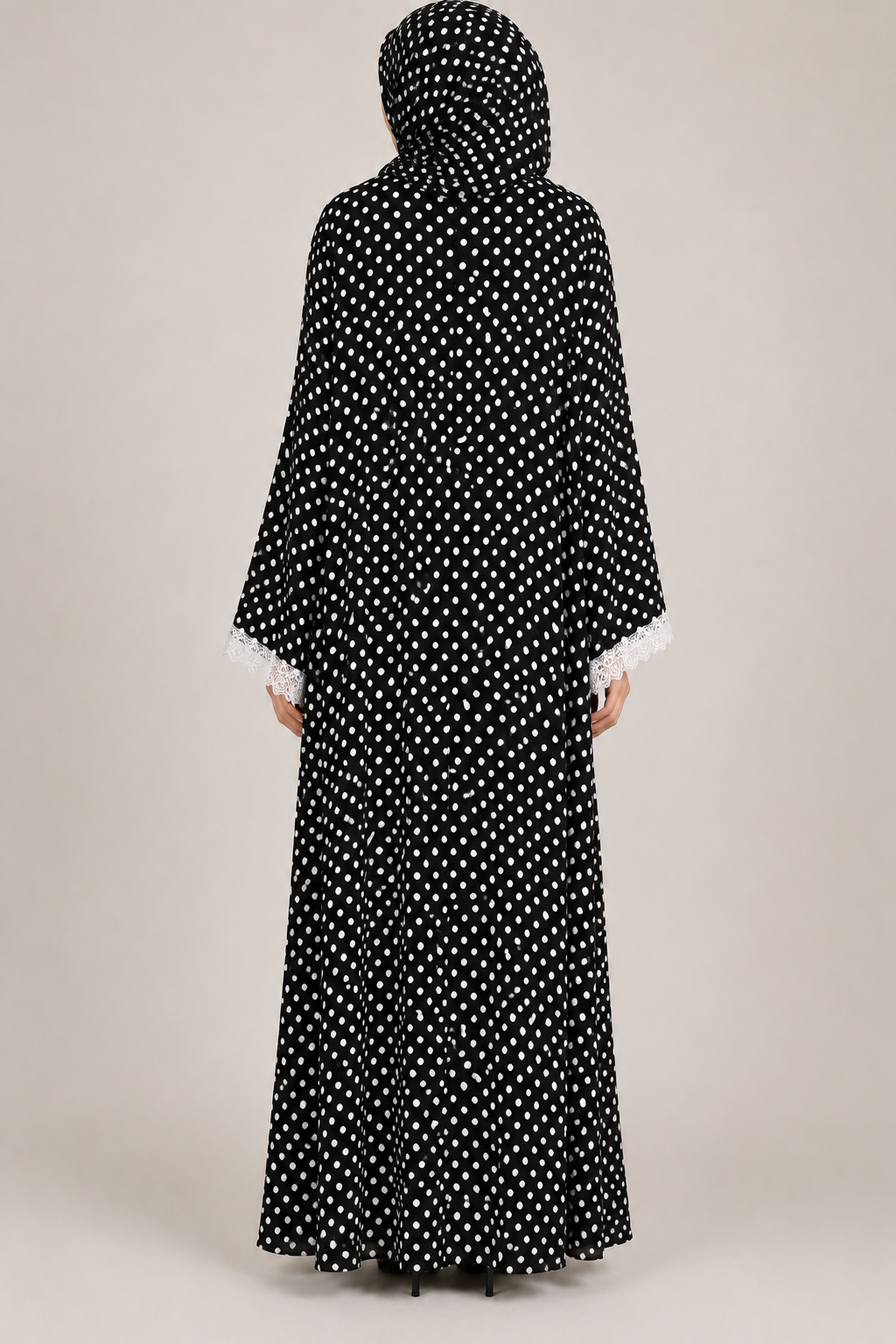 Black Polka Abaya