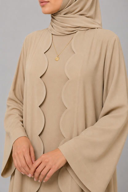 Beige Wave Abaya
