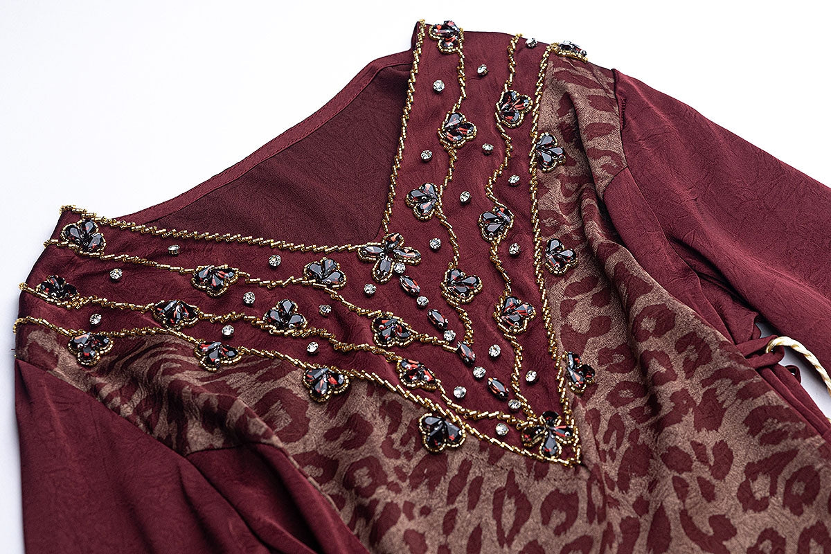 BA6052 Burgundy Majesty Dress