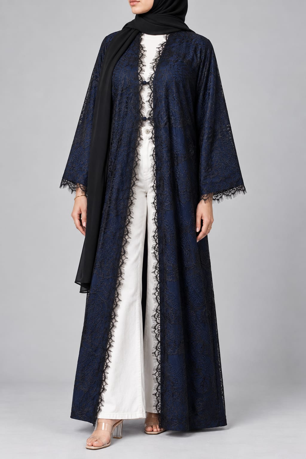 Blue Sheer abaya