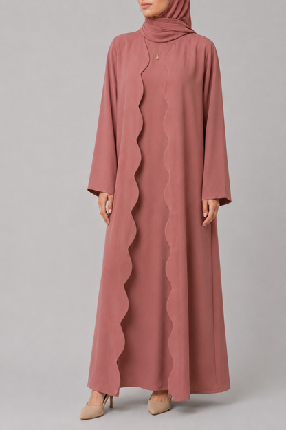 Pink Wave Abaya