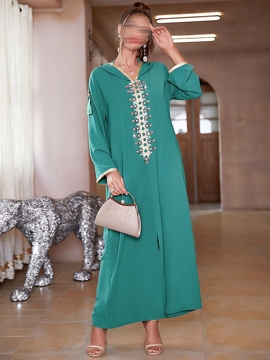 BA7058 Green Zari Jalabiya