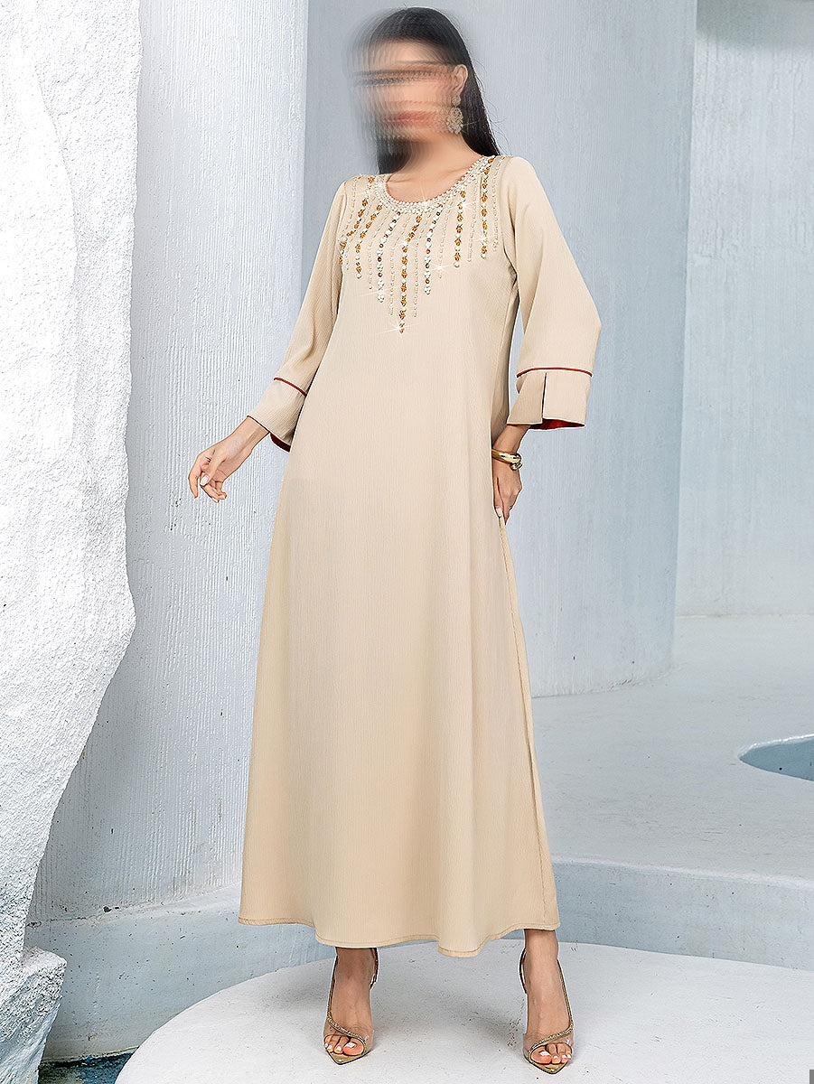 BA5239 Beige Aragonite Dress