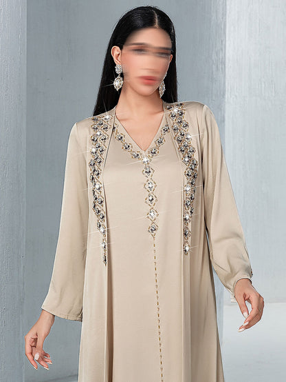 BA5148 Beige Opula Abaya