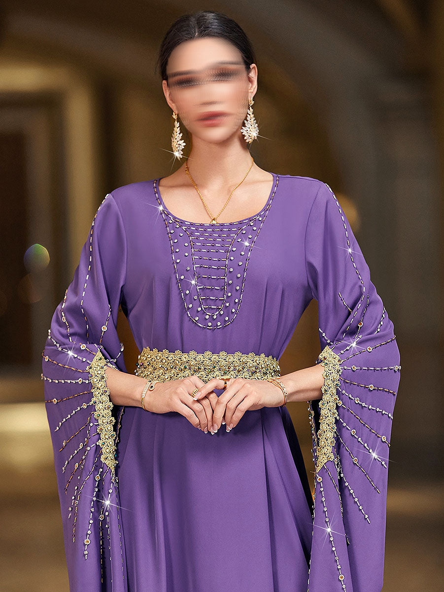BA4006 Purple Amira Jalabiya