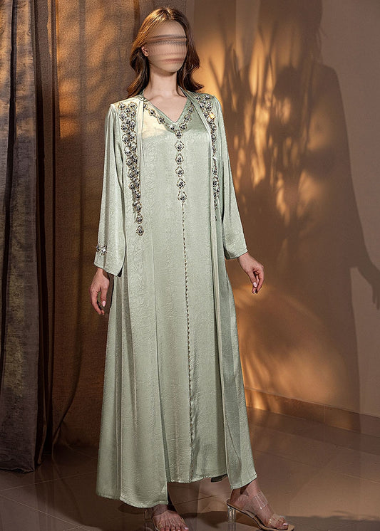 BA5148 Green Opula Abaya