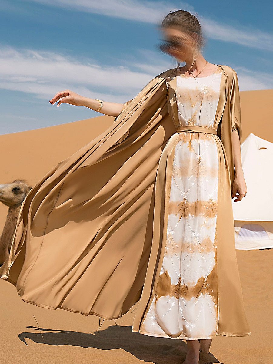 BA7048 Brown Desert Abaya