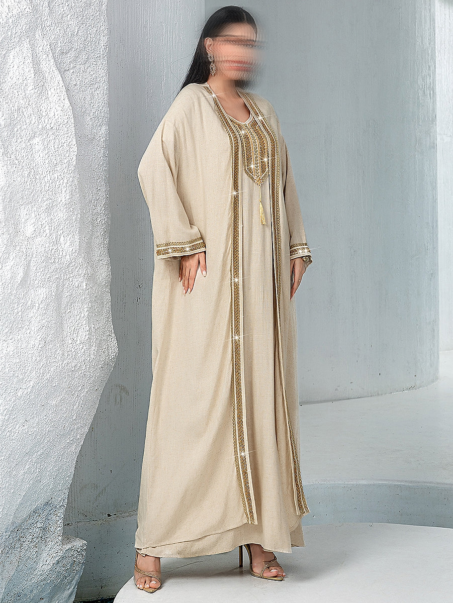 BA5051 White Effulgence Abaya