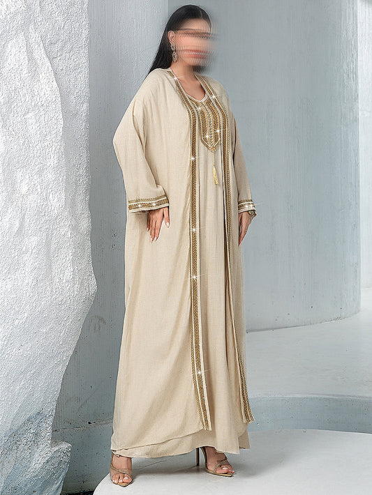BA5051 White Effulgence Abaya