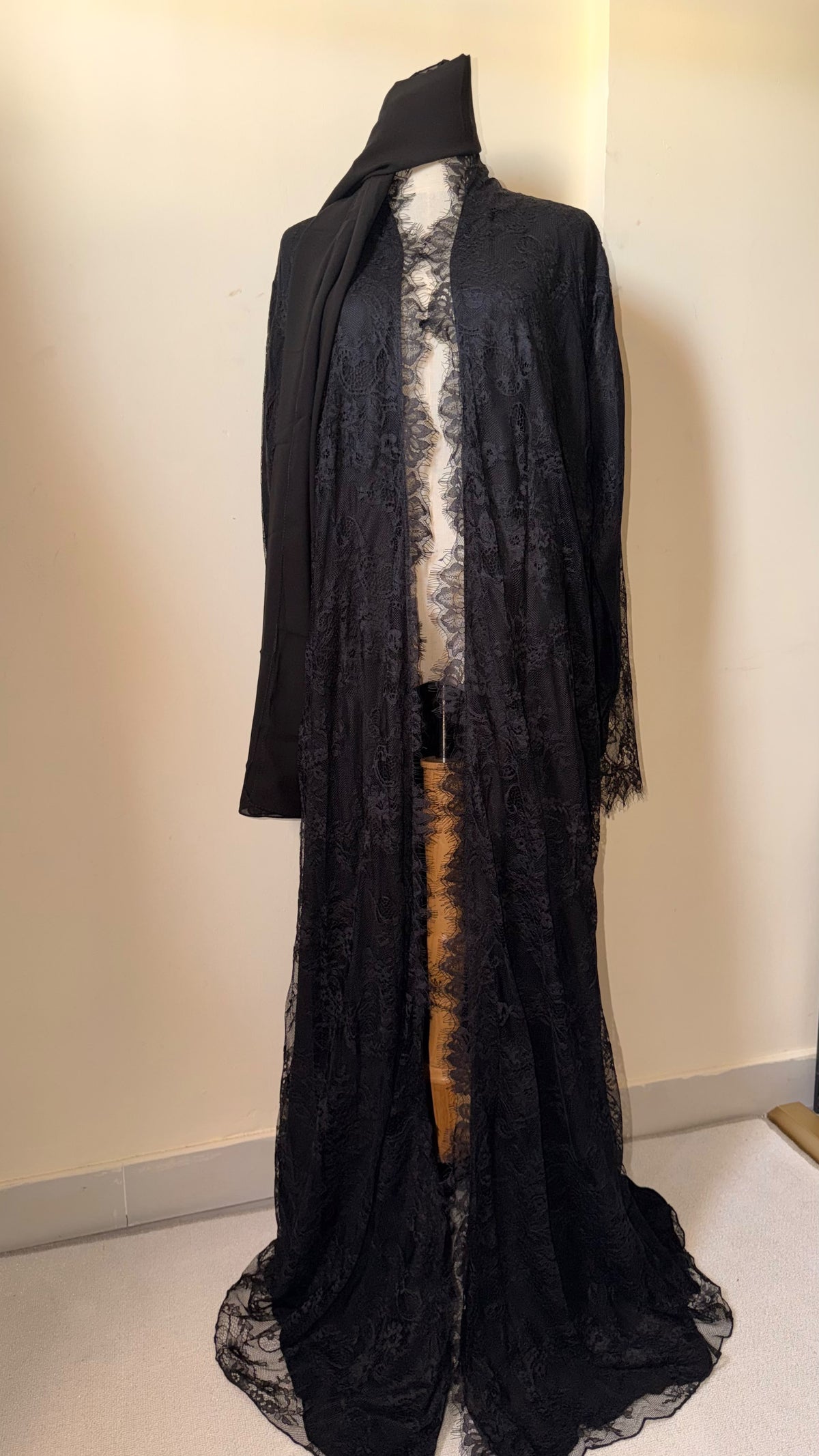 Black Sheer abaya