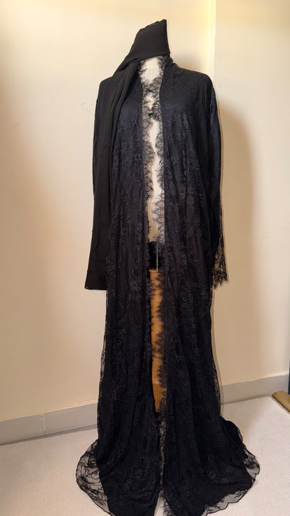 Black Sheer abaya