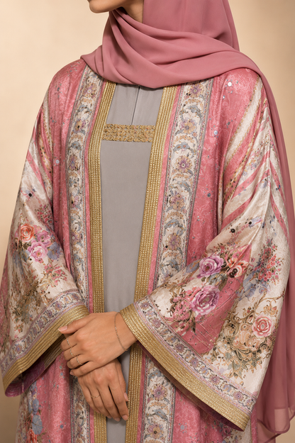 Desert Rose Zareen Abaya