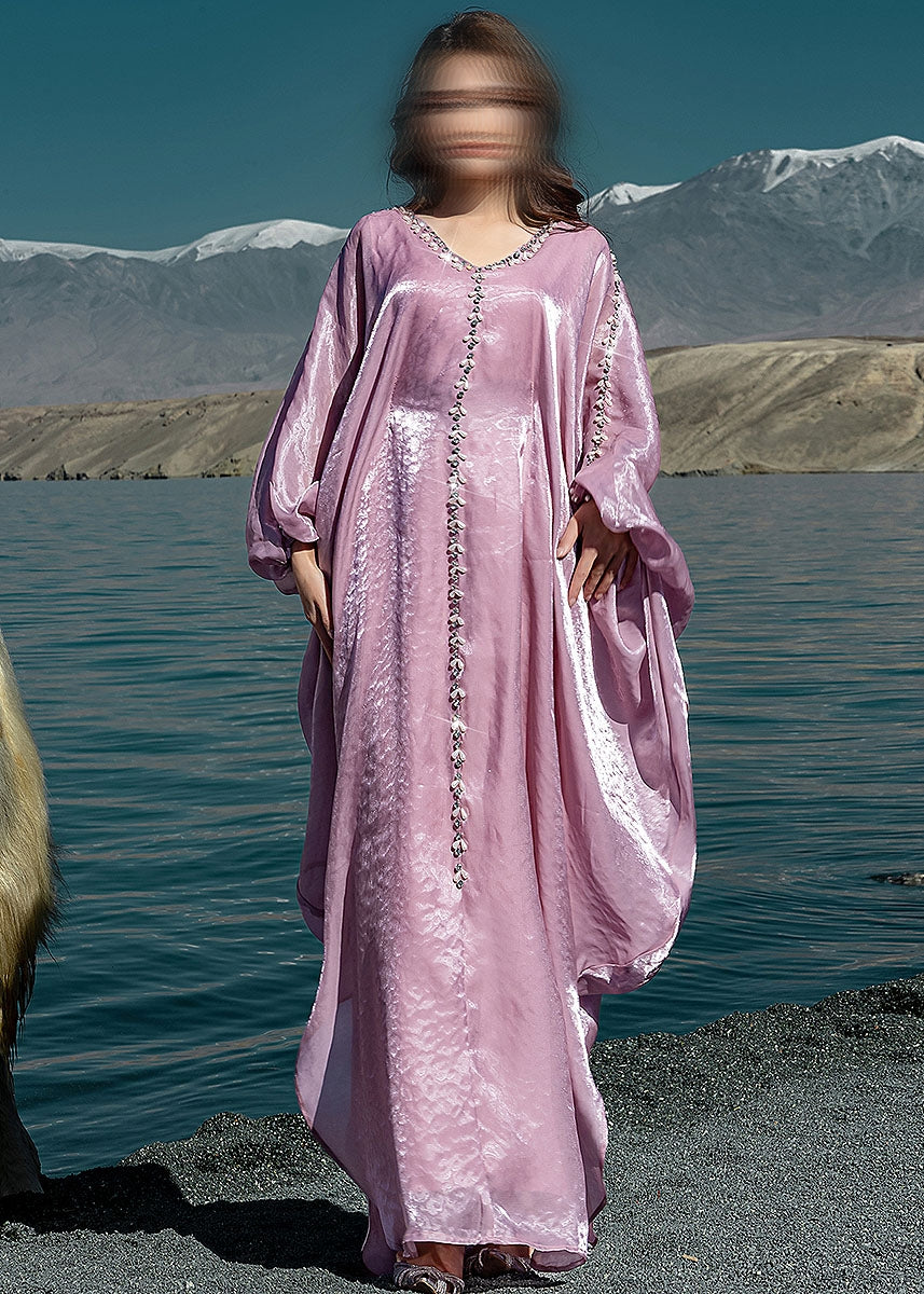 BA5224-B Pink Glitz Kaftan