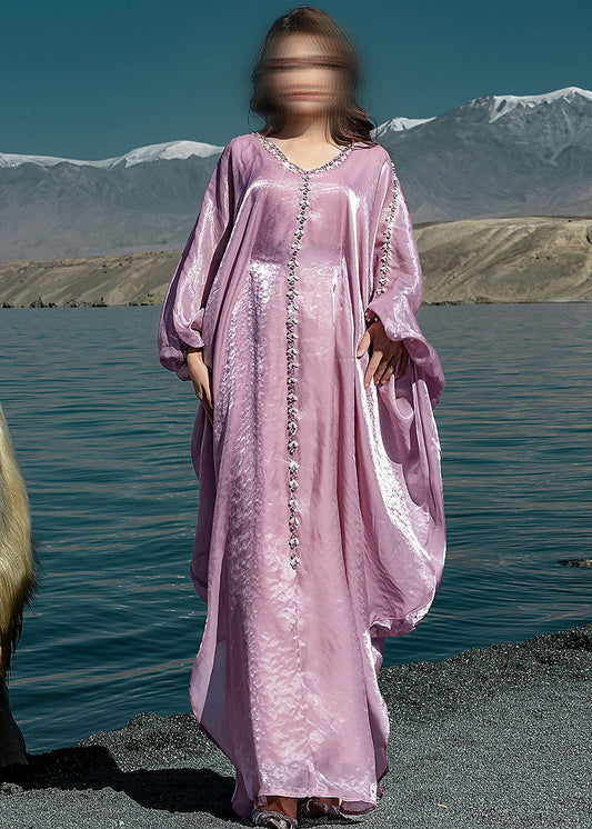 BA5224-B Pink Glitz Kaftan