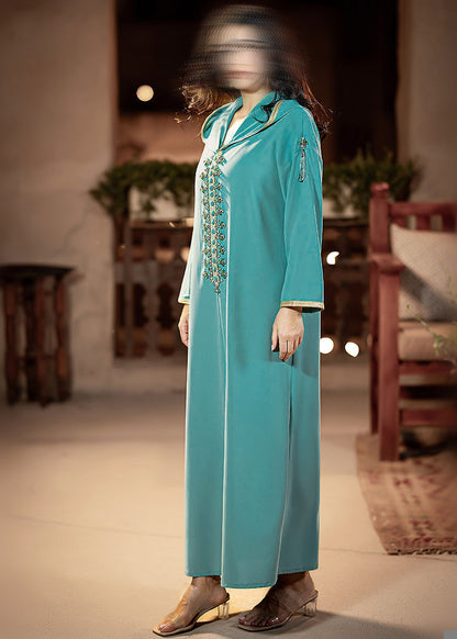 BA7058 Green Zari Jalabiya