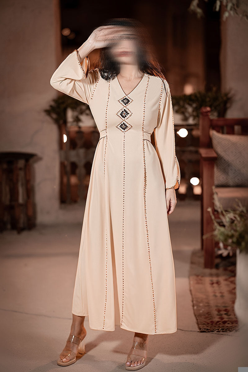 BA5206 Beige Stellar Dress