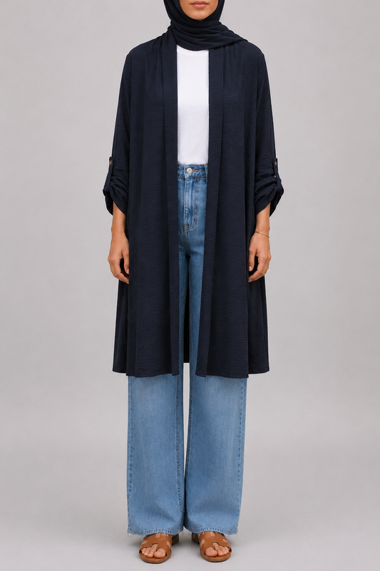 Black- Long Cardigan