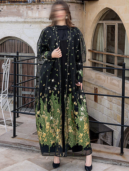 BA5023 Black Panoramic Dress