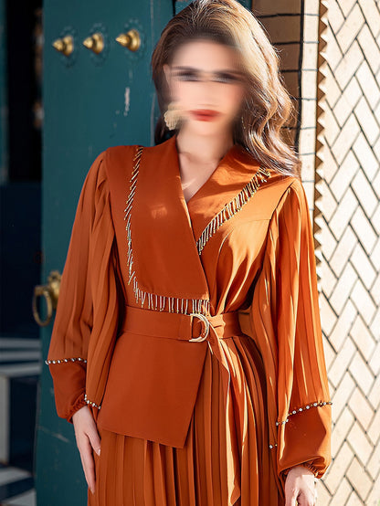 BA5215 Brown Tangerine Dress