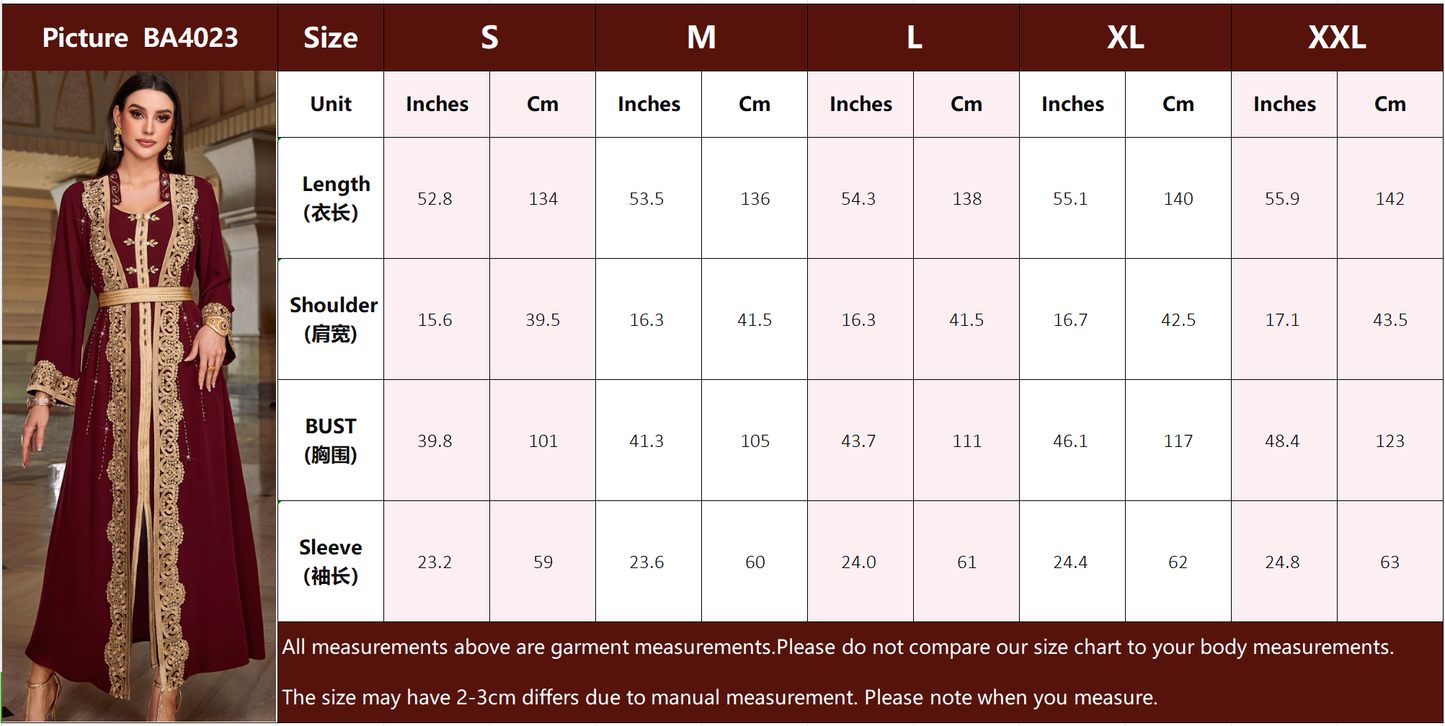 BA4023 Dark Red Solstice Jalabiya