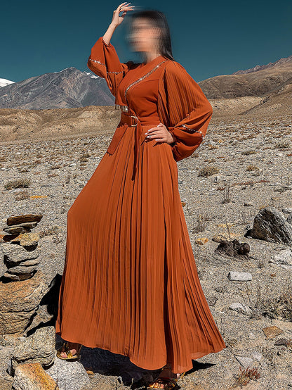 BA5215 Brown Tangerine Dress