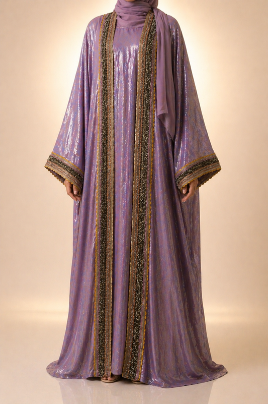 Purple Zeenat Al-Mulk Abaya