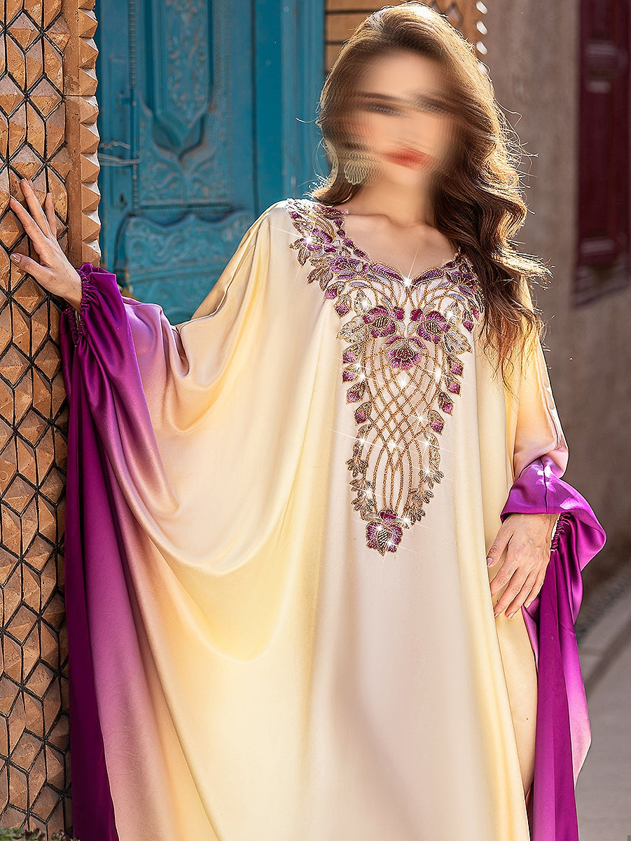 BA5208 Yellow Tenebrism Kaftan