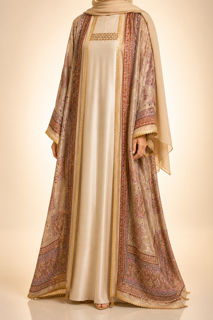 Beige Zareen Abaya