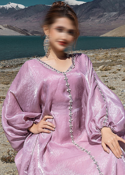 BA5224-B Pink Glitz Kaftan