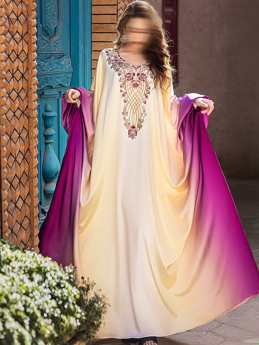 BA5208 Yellow Tenebrism Kaftan