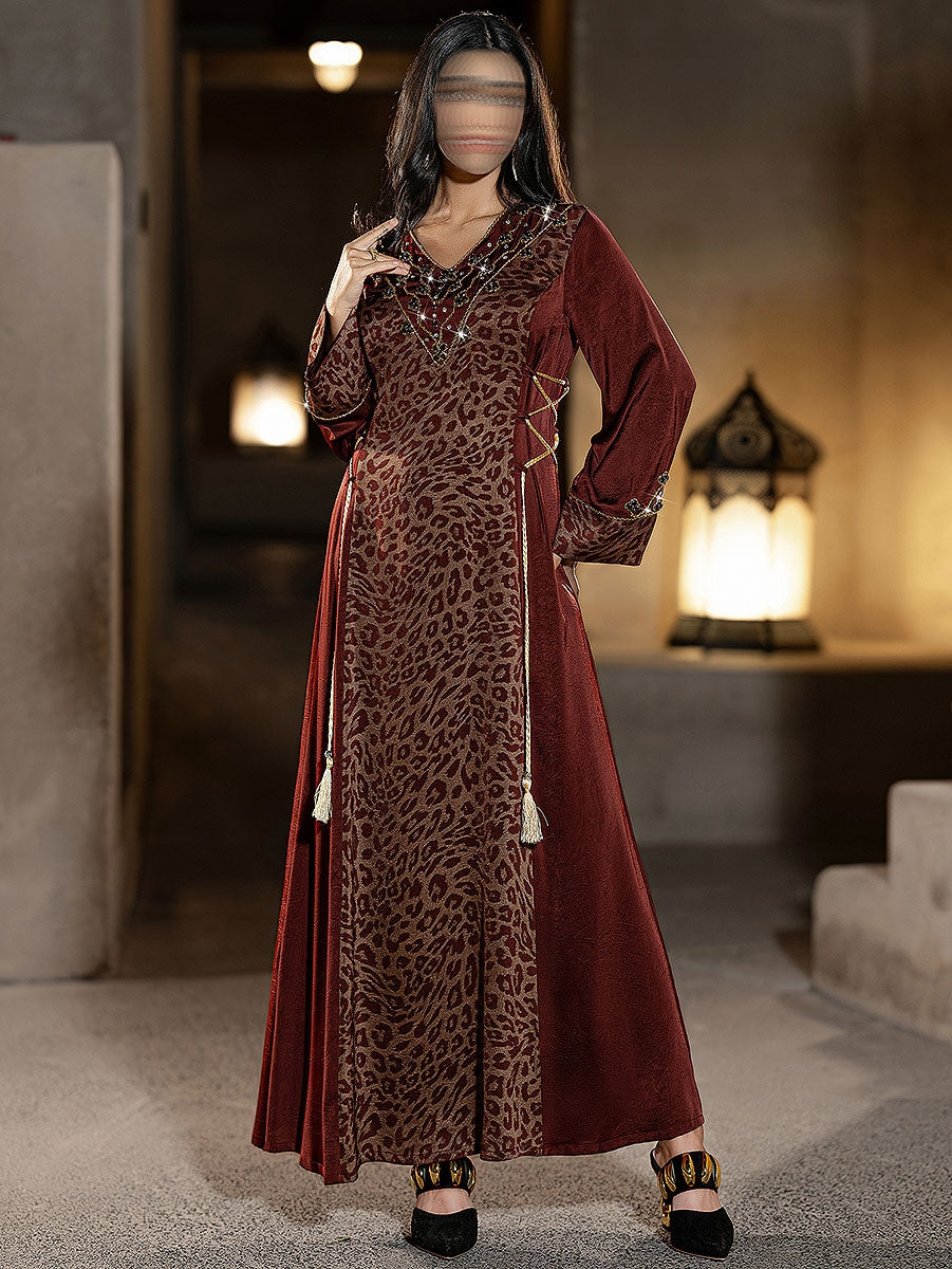 BA6052 Burgundy Majesty Dress