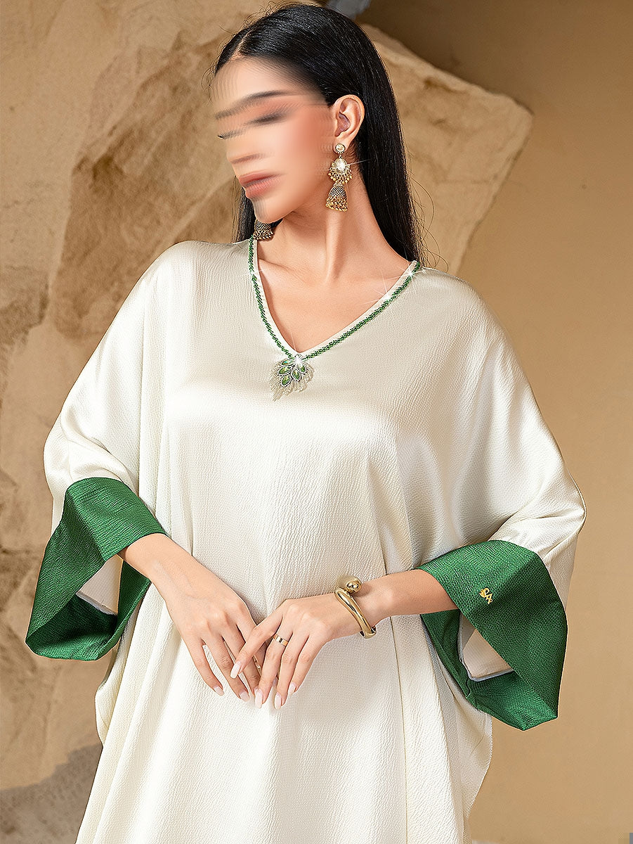 BA5078 White Oasis Kaftan
